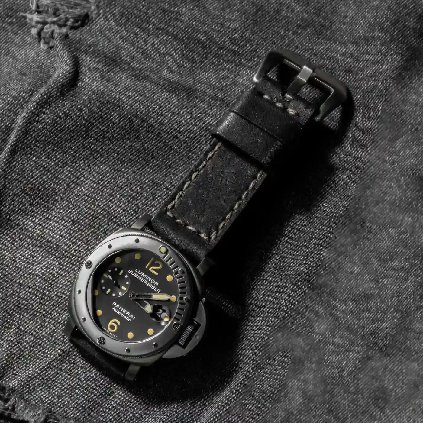 Panerai Leather Strap – Brutal Black