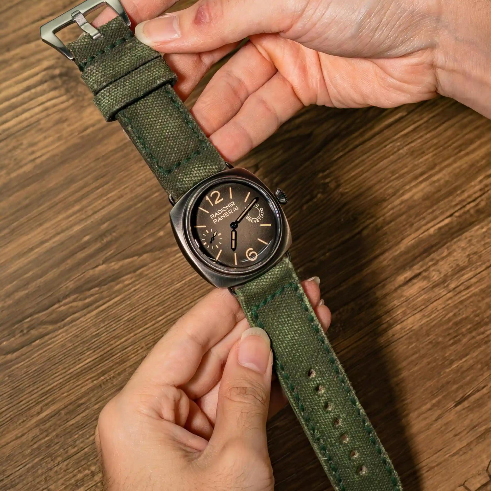 Canvas Verte – Canvas Watch Strap