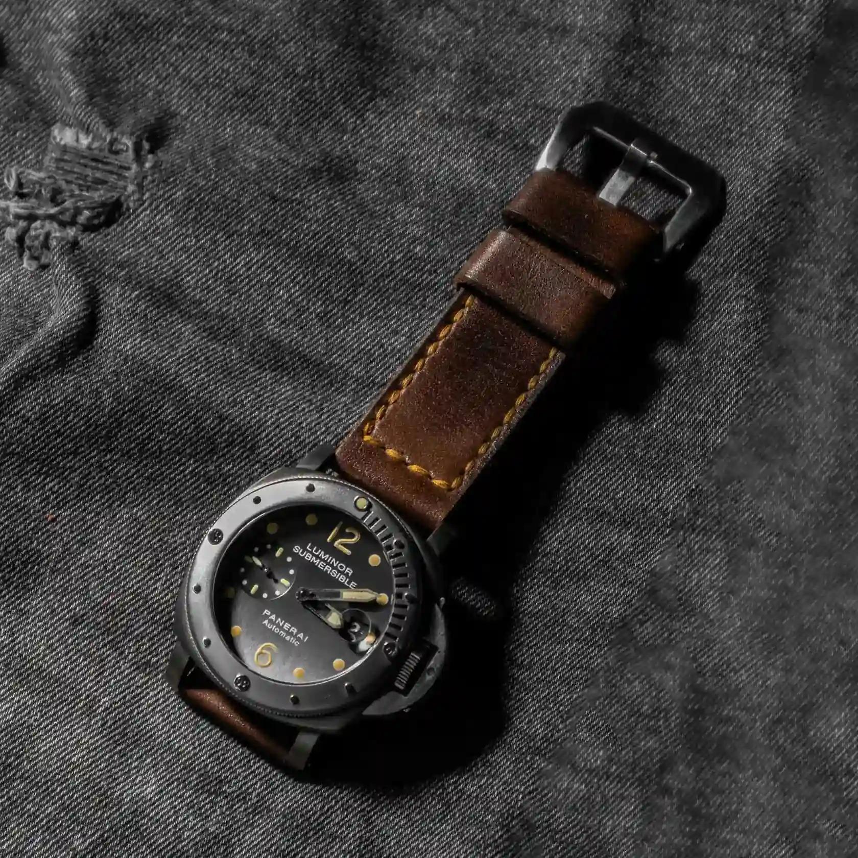 Panerai Leather Strap – Dark Oil