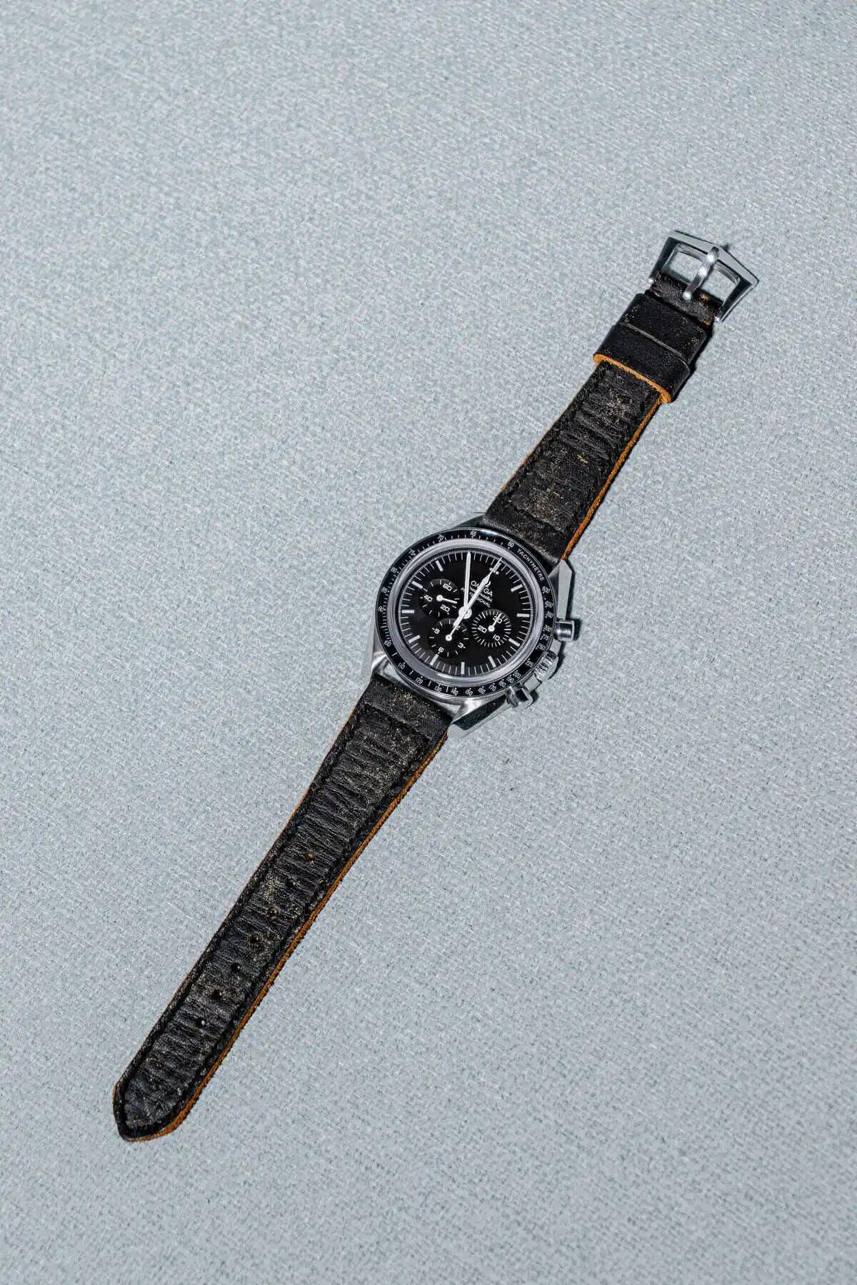 Omega Leather Strap – Mission Possible Black