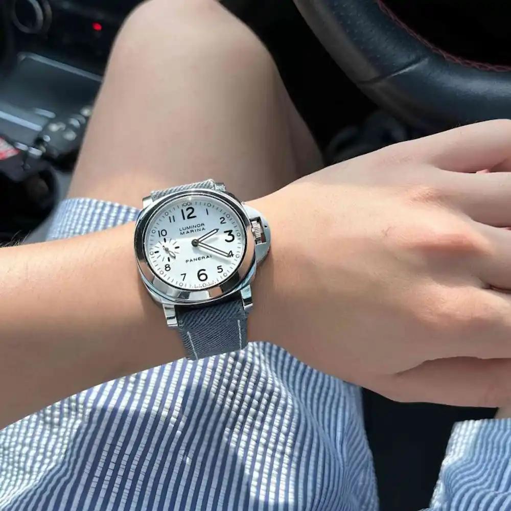 Panerai Canvas Strap – Opaline Blue Denim