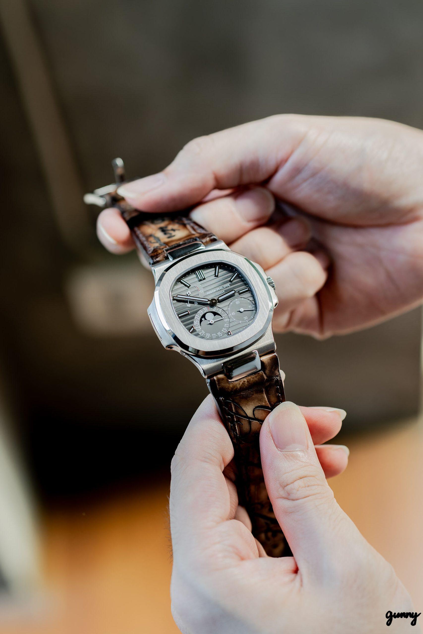 Patek Crocodile Strap – Beaver Croco with Scritto
