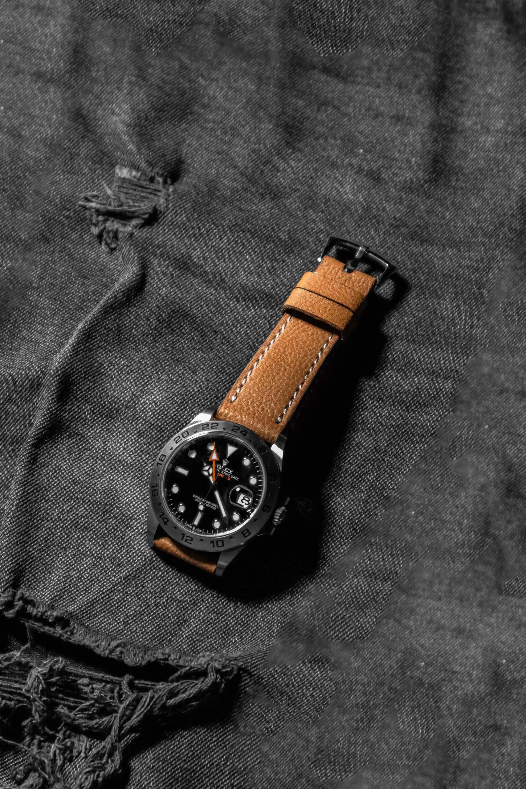 Rolex Leather Strap – Pebble Tan