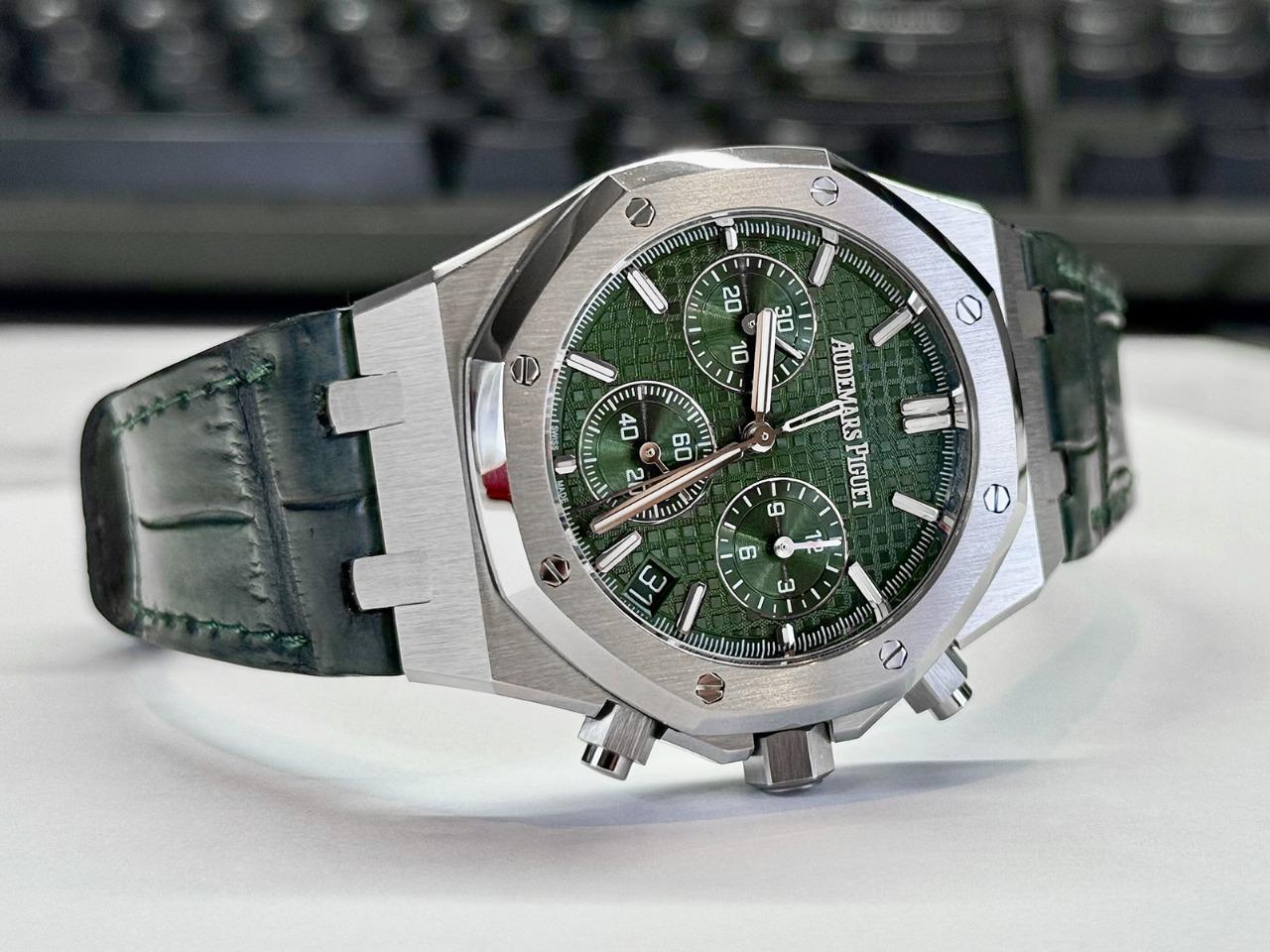 AP Crocodile Strap – Dark Green Croco