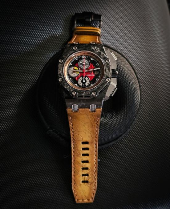 AP Leather Strap – Gold Patina Scritto