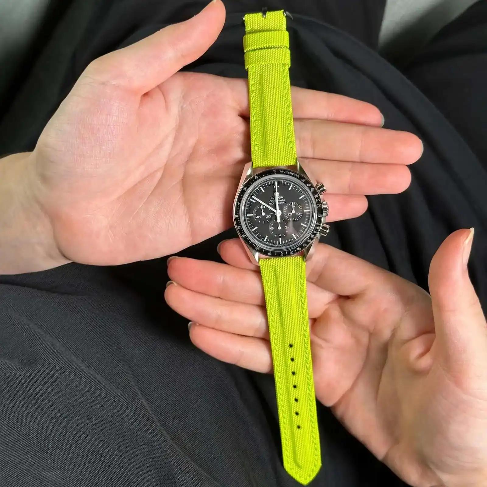 Omega Canvas Strap – Kevlar Lime