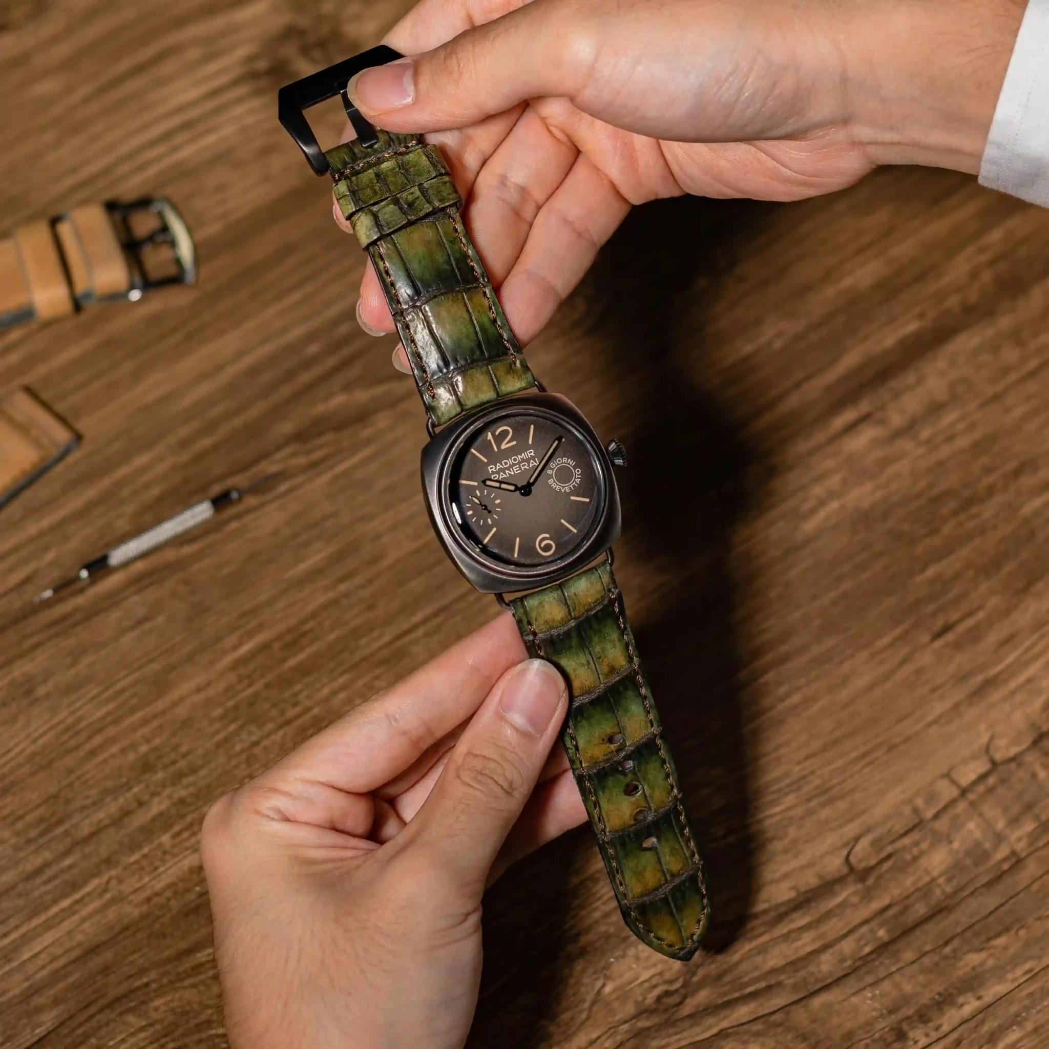 Moss Croco – Crocodile Watch Strap