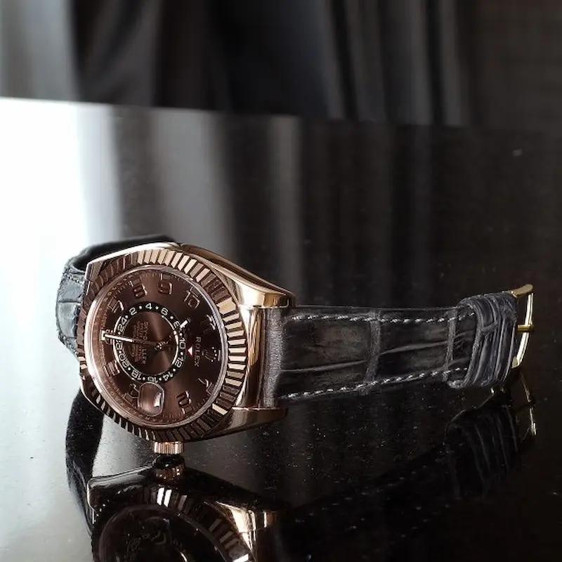 Rolex Crocodile Strap – Anthracite Croco