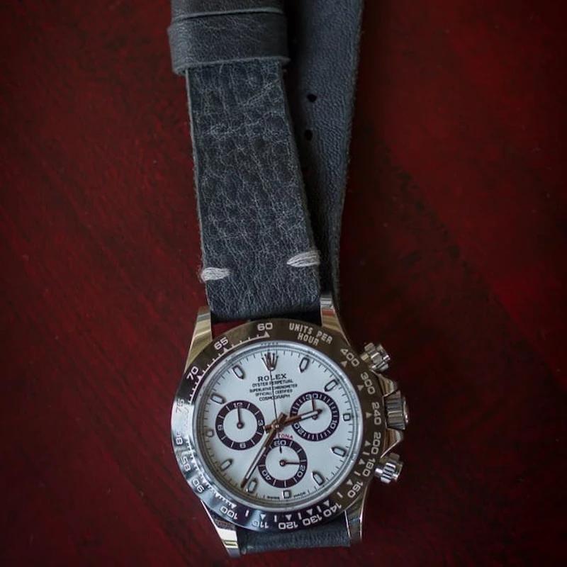 Rolex Leather Strap – Minimalist Black