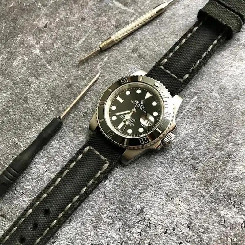 Rolex Canvas Strap – Canvas Noir