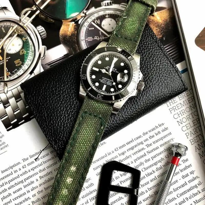 Rolex Canvas Strap – Canvas Verte
