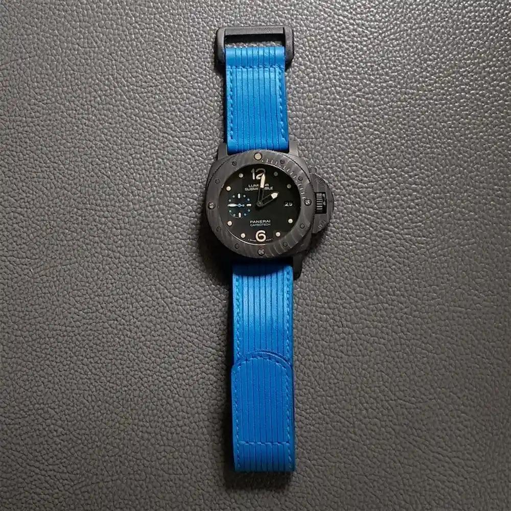 Panerai Leather Strap – Flight Eagle Blue Strap with Hook & Loop