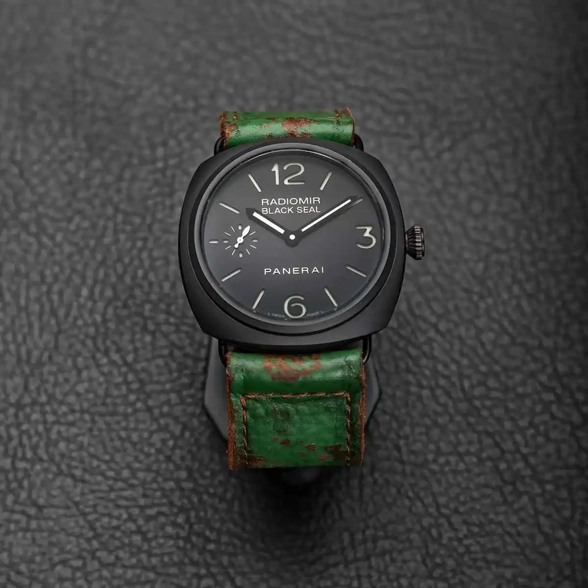 Panerai Leather Strap – Green Coral