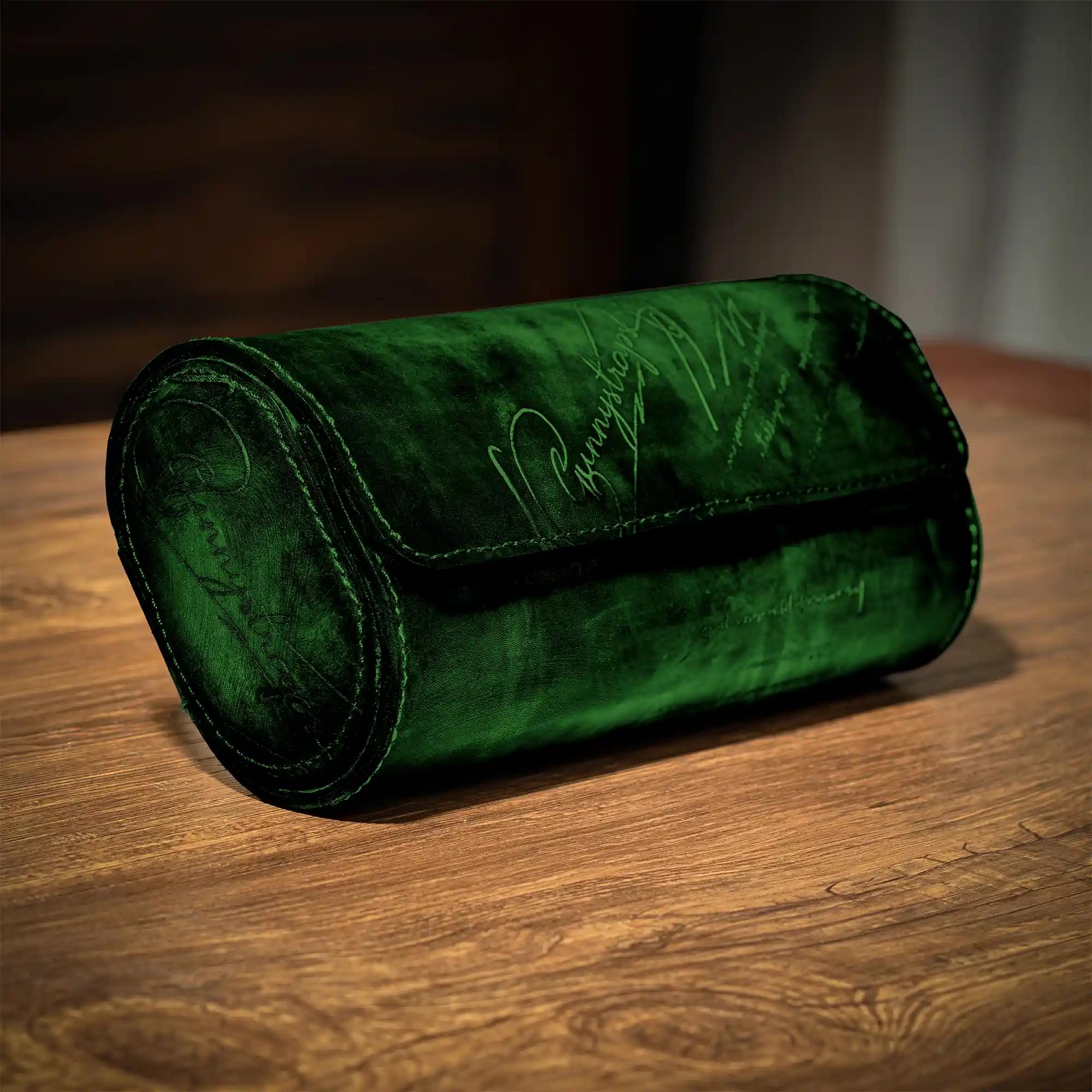 Watch Roll – Green Patina Scritto