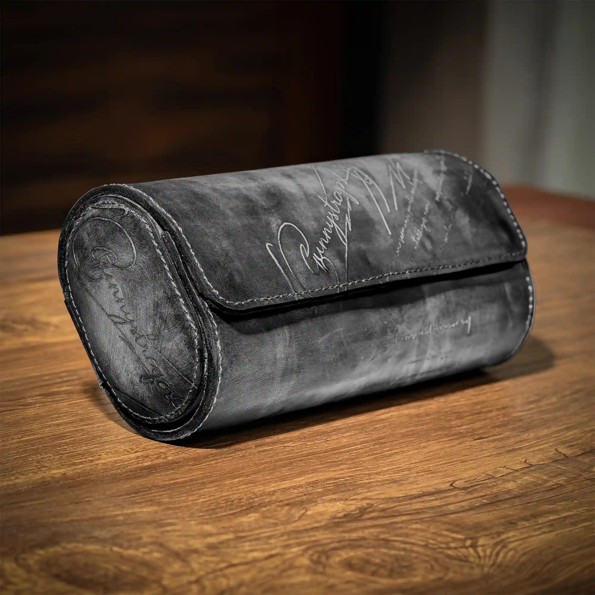 Watch Roll – Grey Patina Scritto