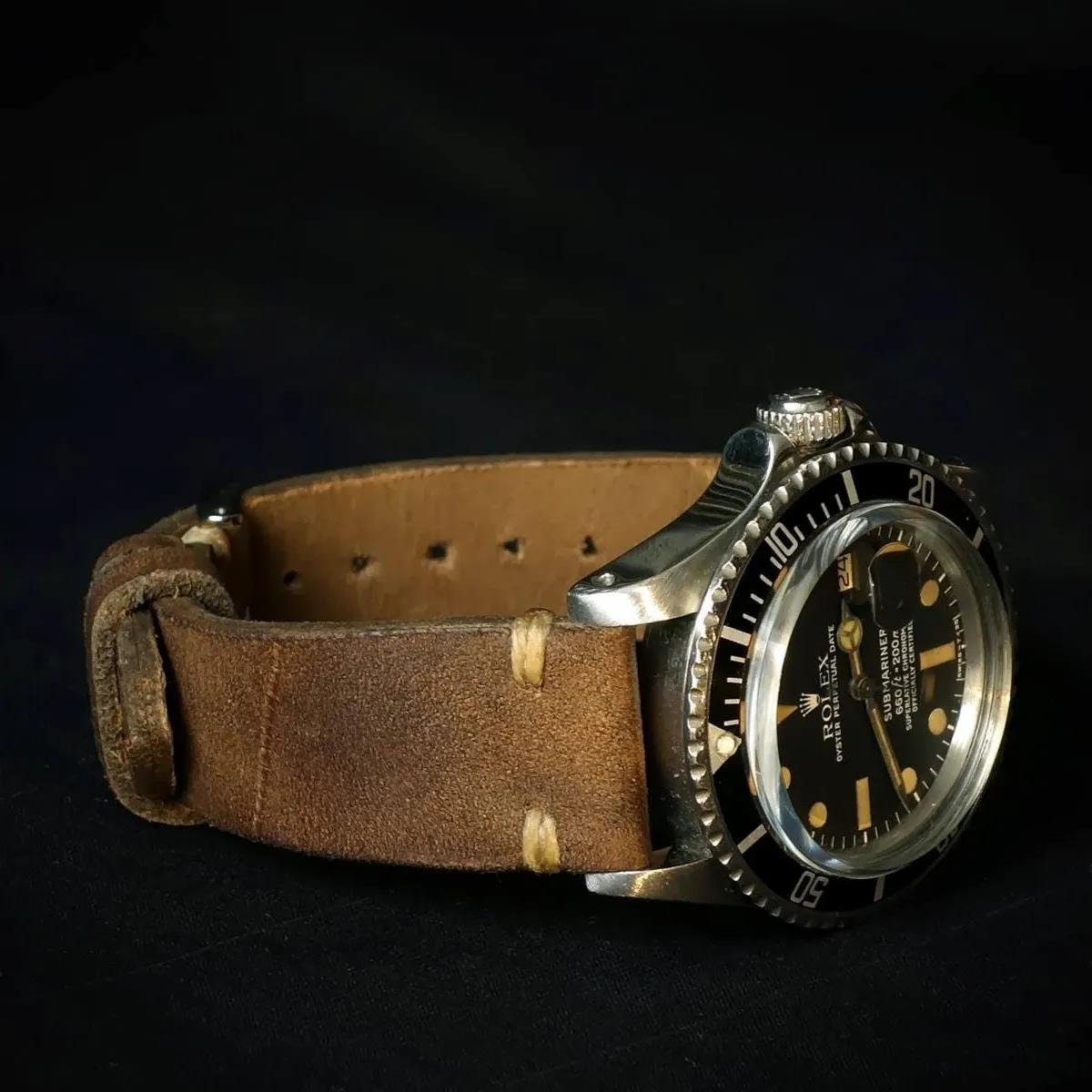 Rolex Leather Strap – Minimalist Chocolate