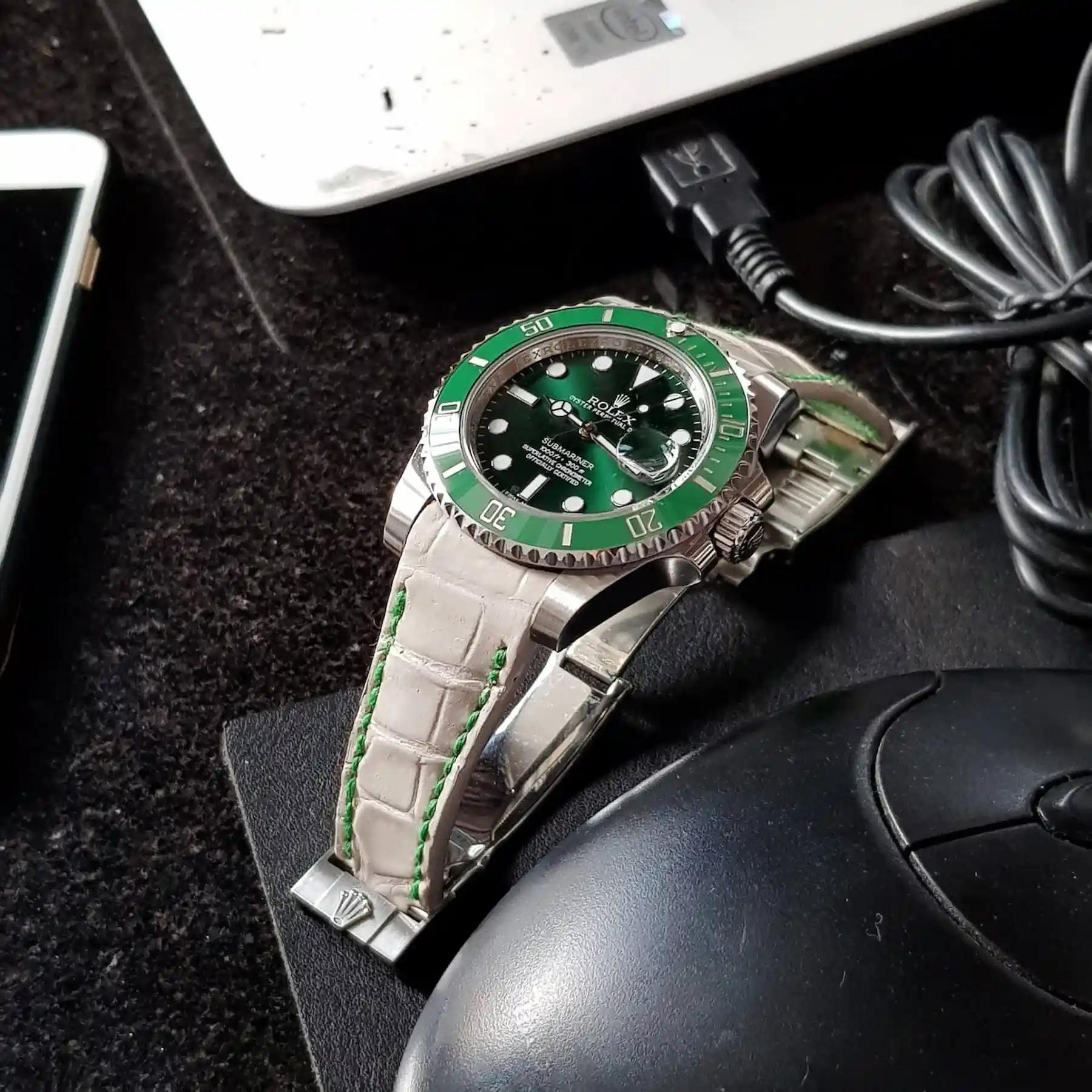 Rolex Crocodile Strap – Off White Croco