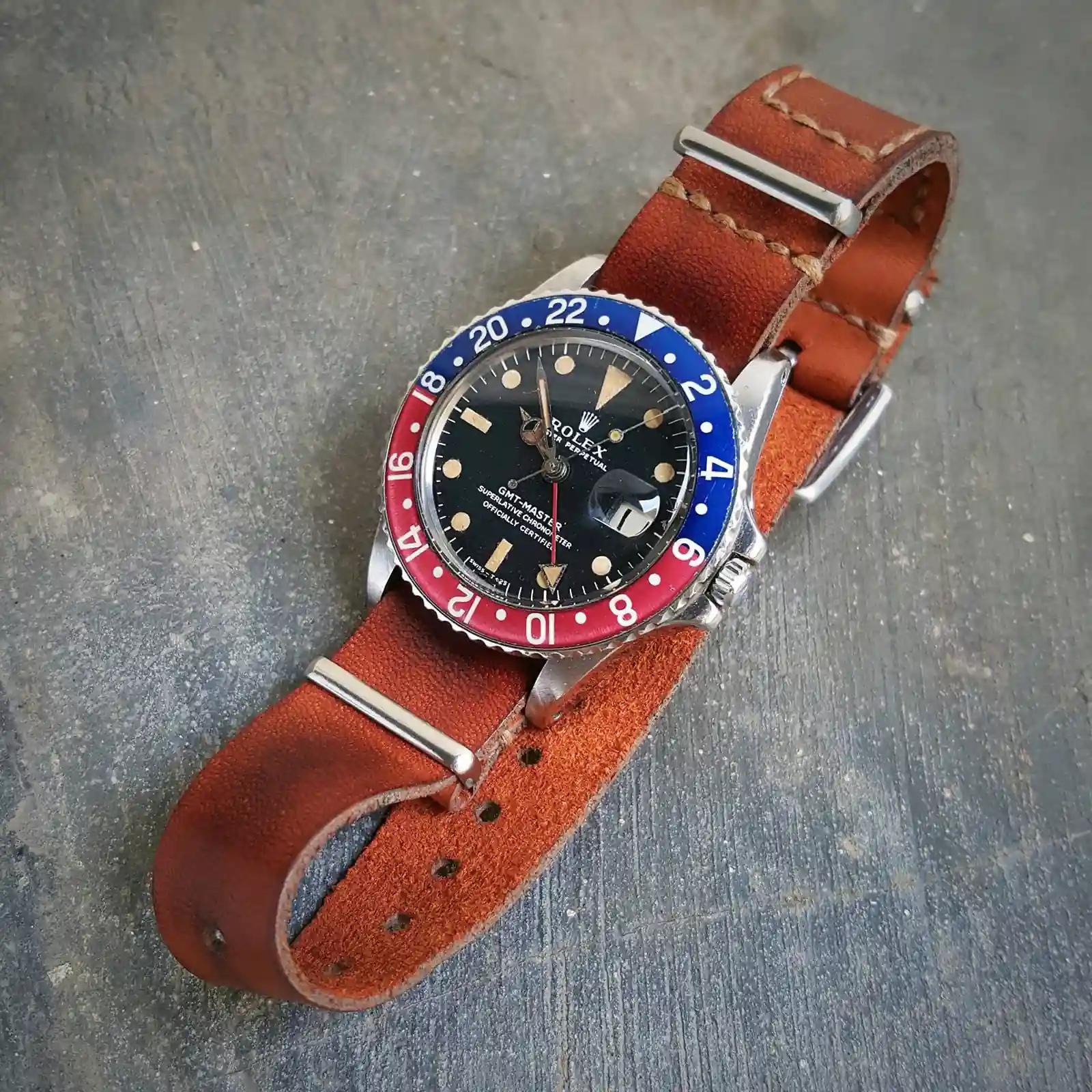 Rolex Leather Strap – Oranje Single Pass