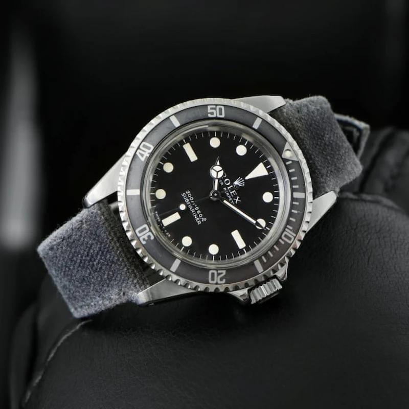 Rolex Canvas Strap – Two Tone Canvas Dark Light Grey