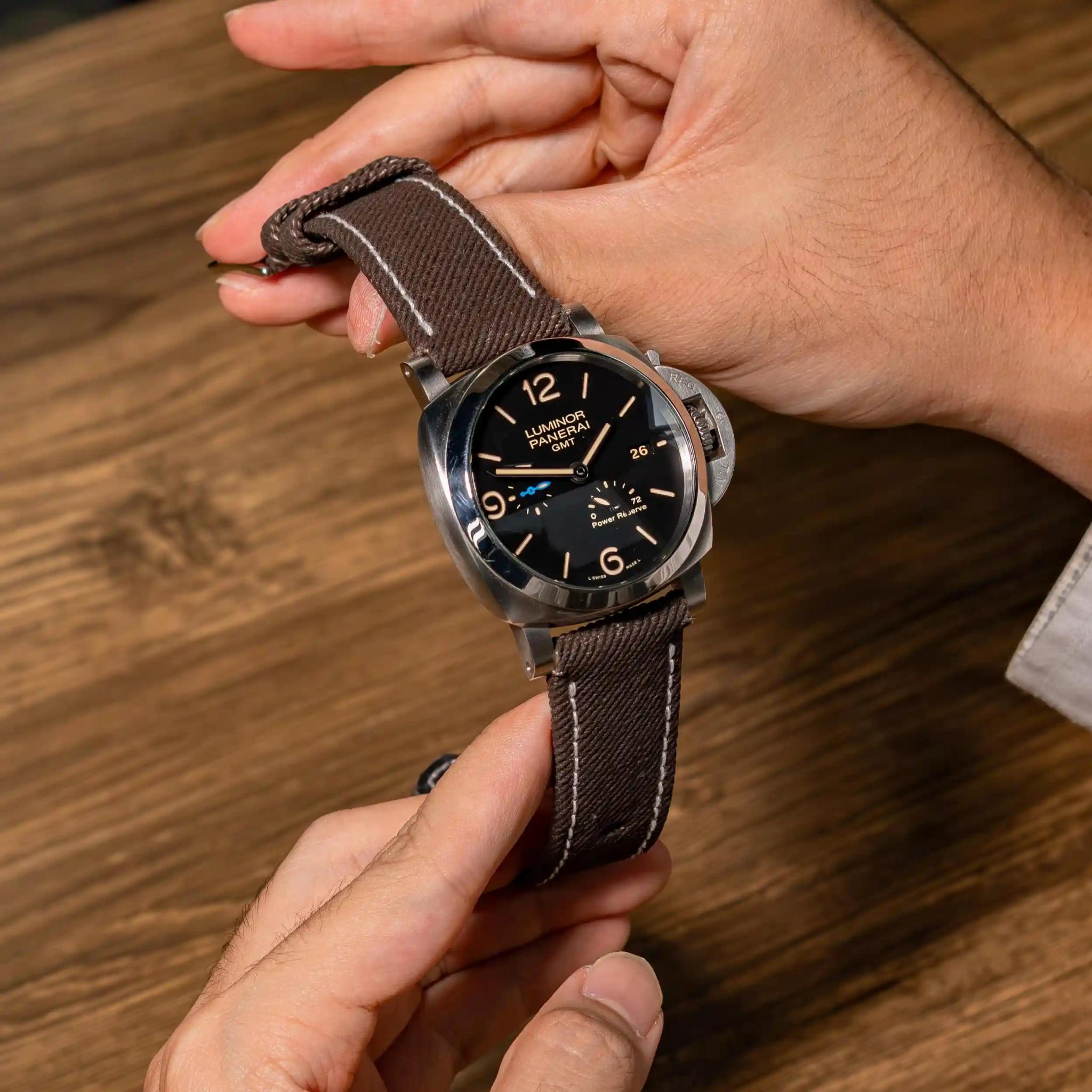 Panerai Denim Strap – Dark Brown Denim