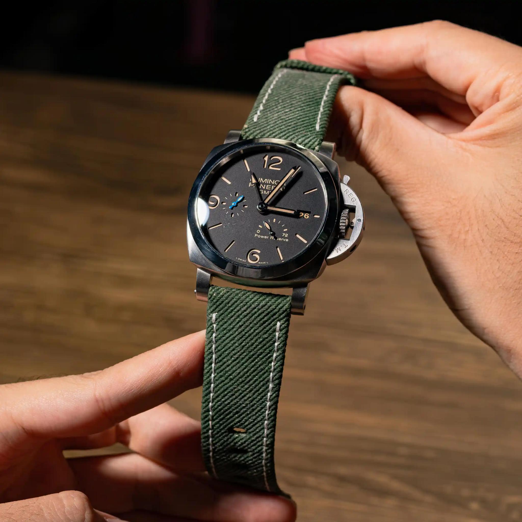 Panerai Denim Strap – Green Denim