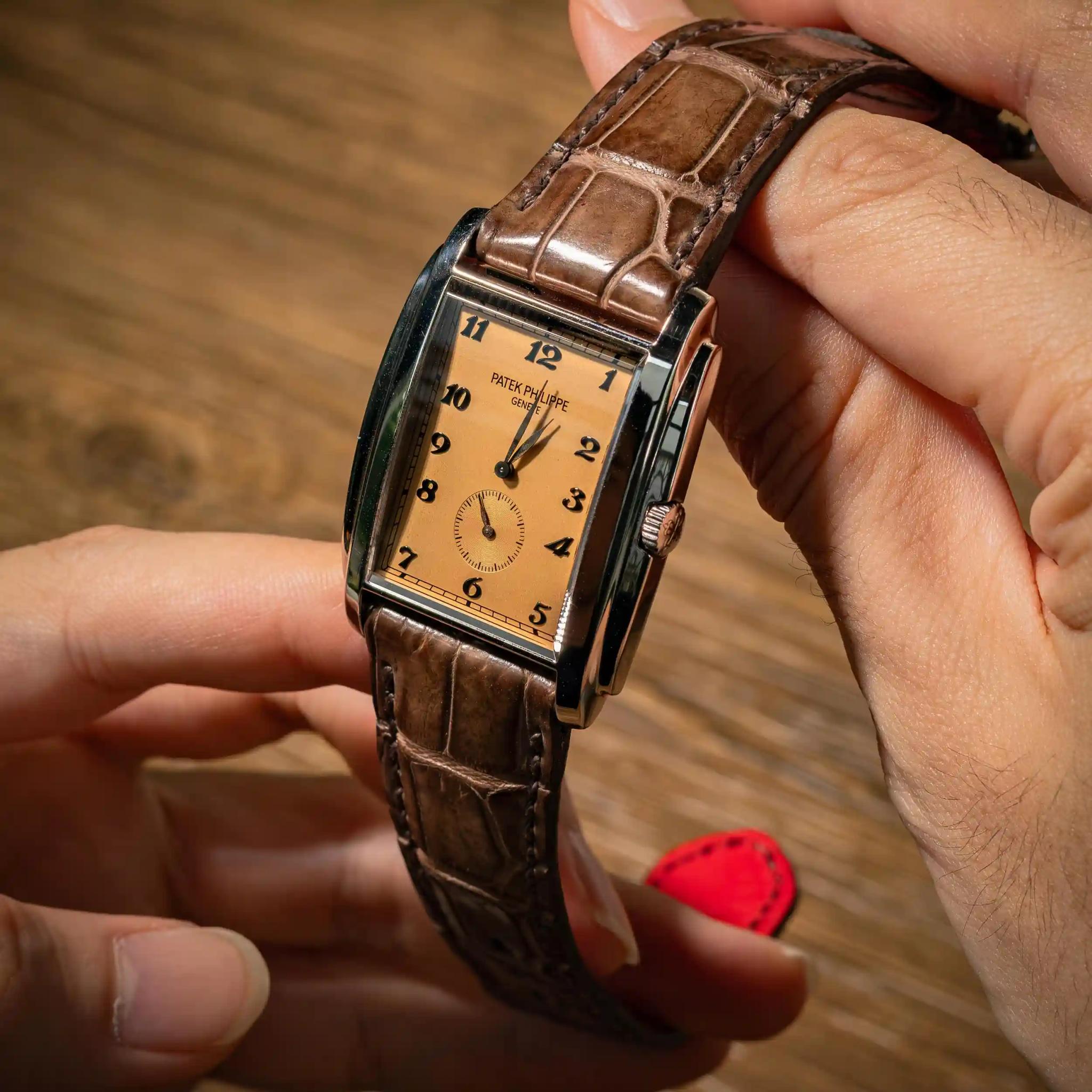 Patek Crocodile Strap – Ironwood Croco