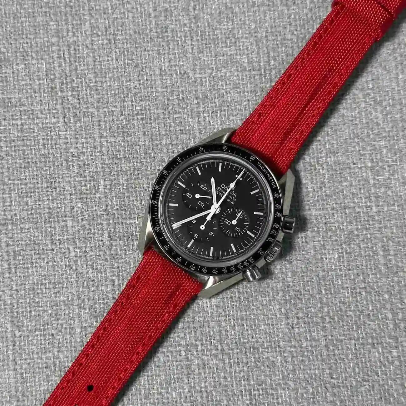 Omega Canvas Strap – Kevlar Red