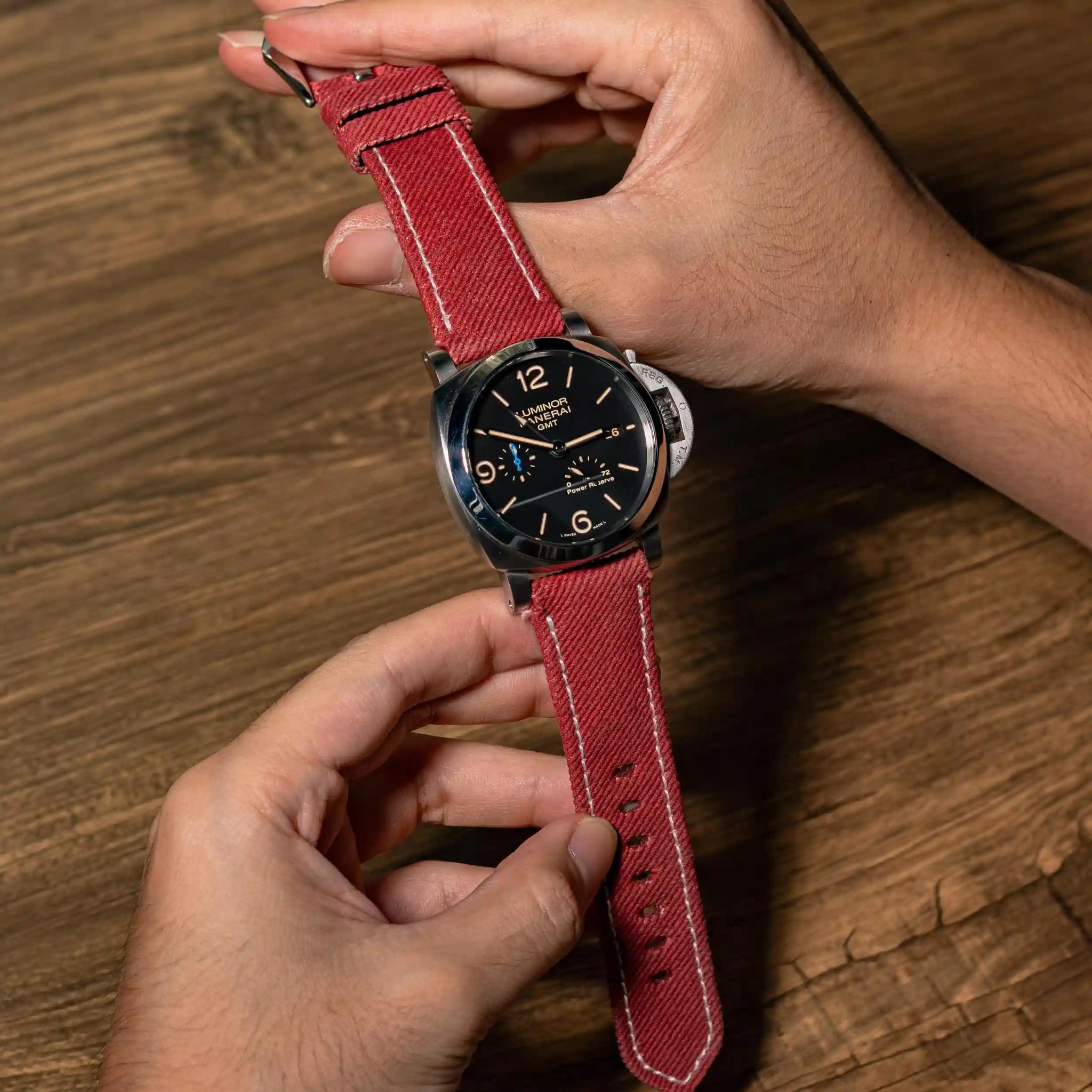 Panerai Denim Strap – Red Denim