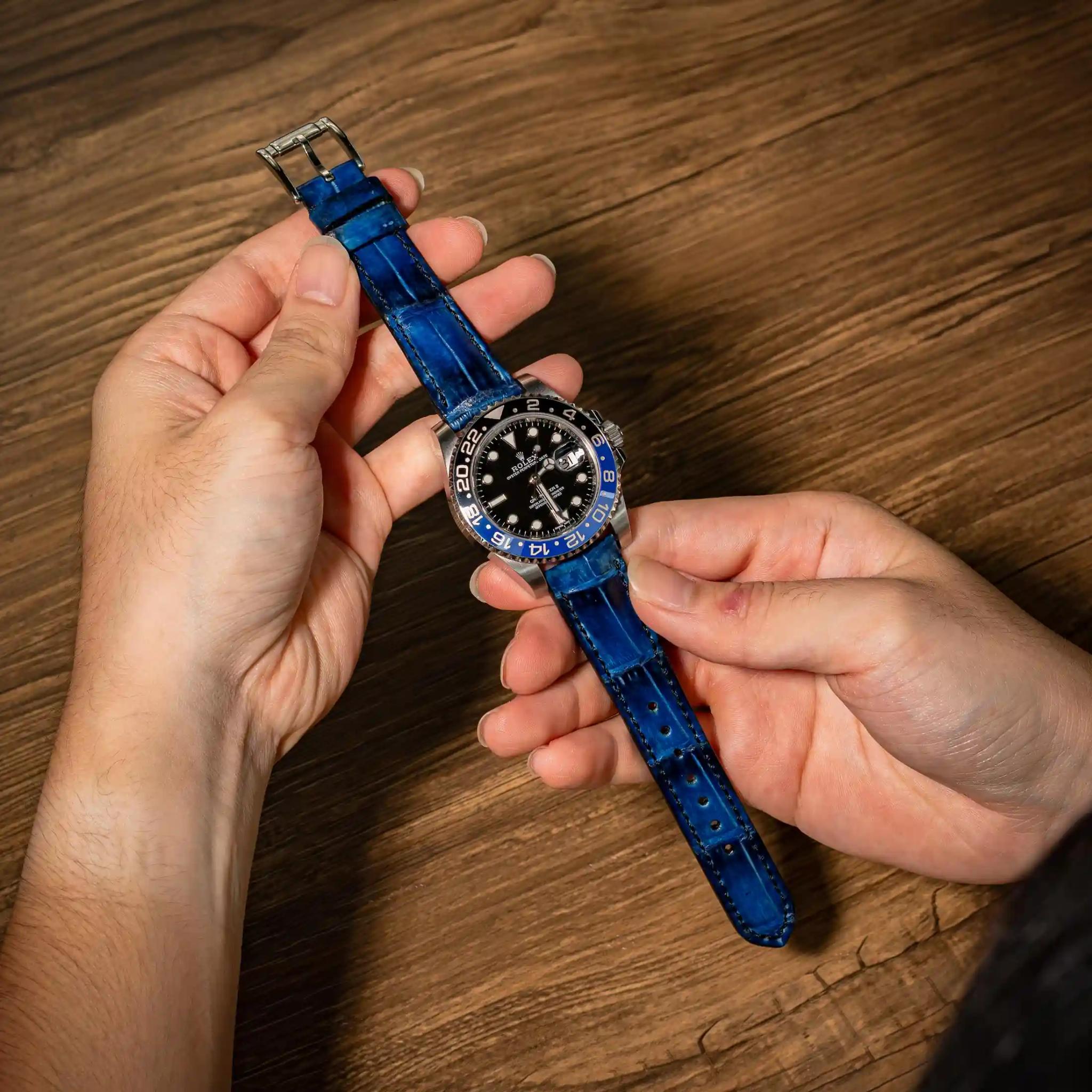Rolex Crocodile Strap – Sodalite Croco