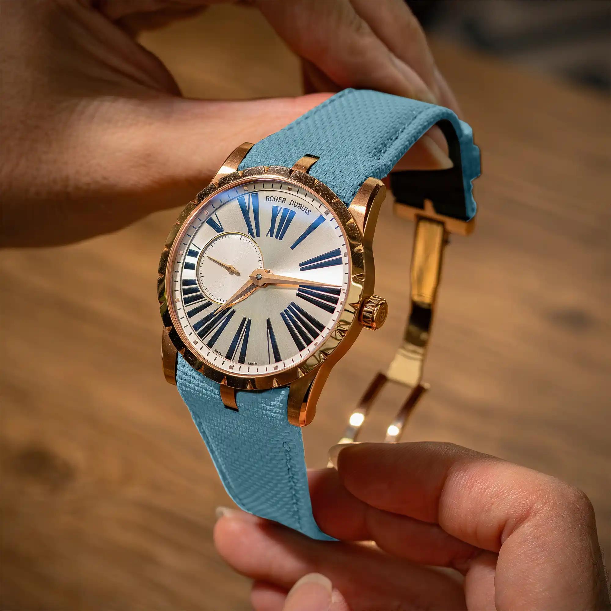 Baby Blue Sailcloth – Roger Dubuis Watch Strap