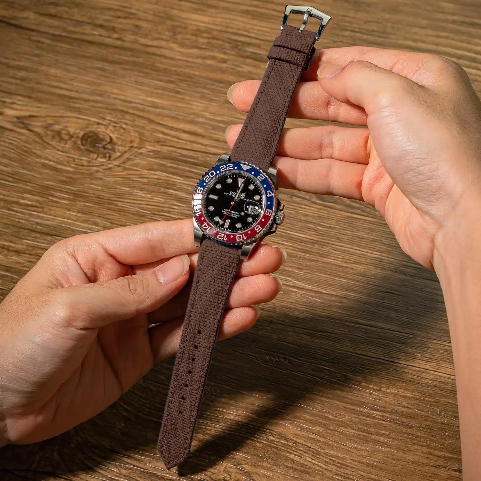 Brown Sailcloth – Rolex Sailcloth Watch Strap