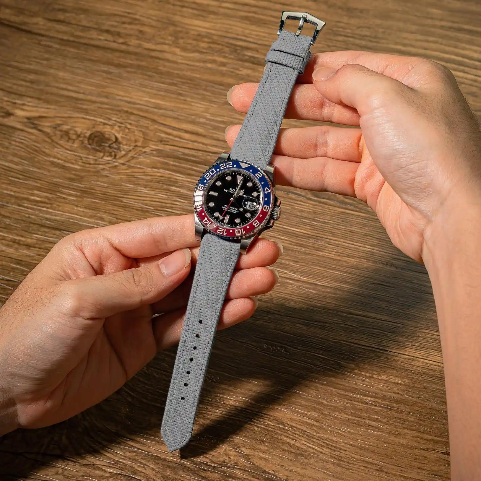 Grey Sailcloth – Rolex Sailcloth Watch Strap