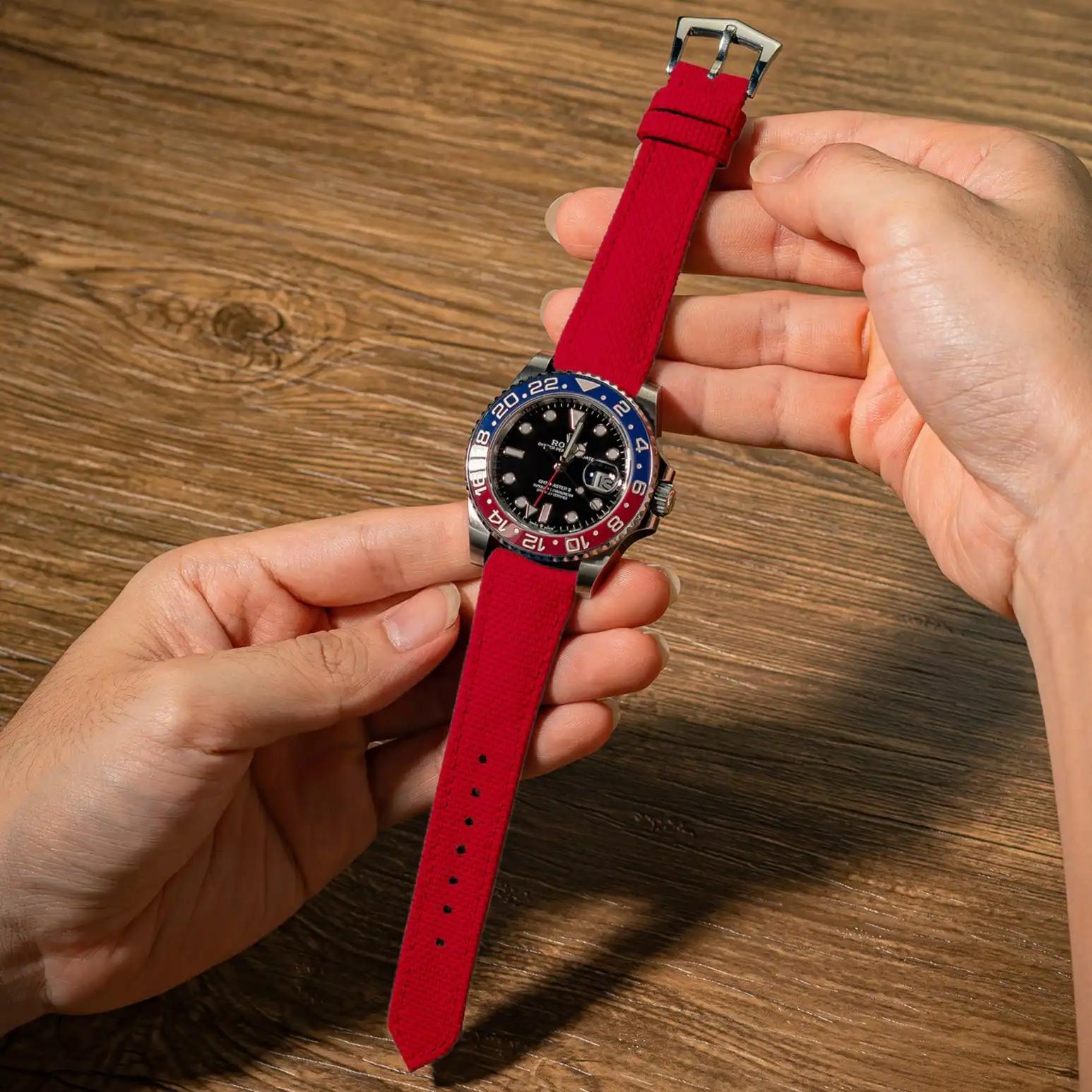 Red Sailcloth – Rolex Sailcloth Watch Strap
