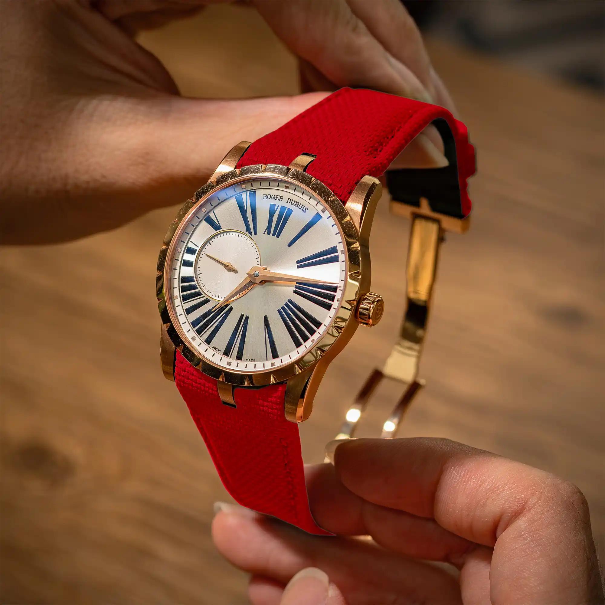 Red Sailcloth – Roger Dubuis Watch Strap