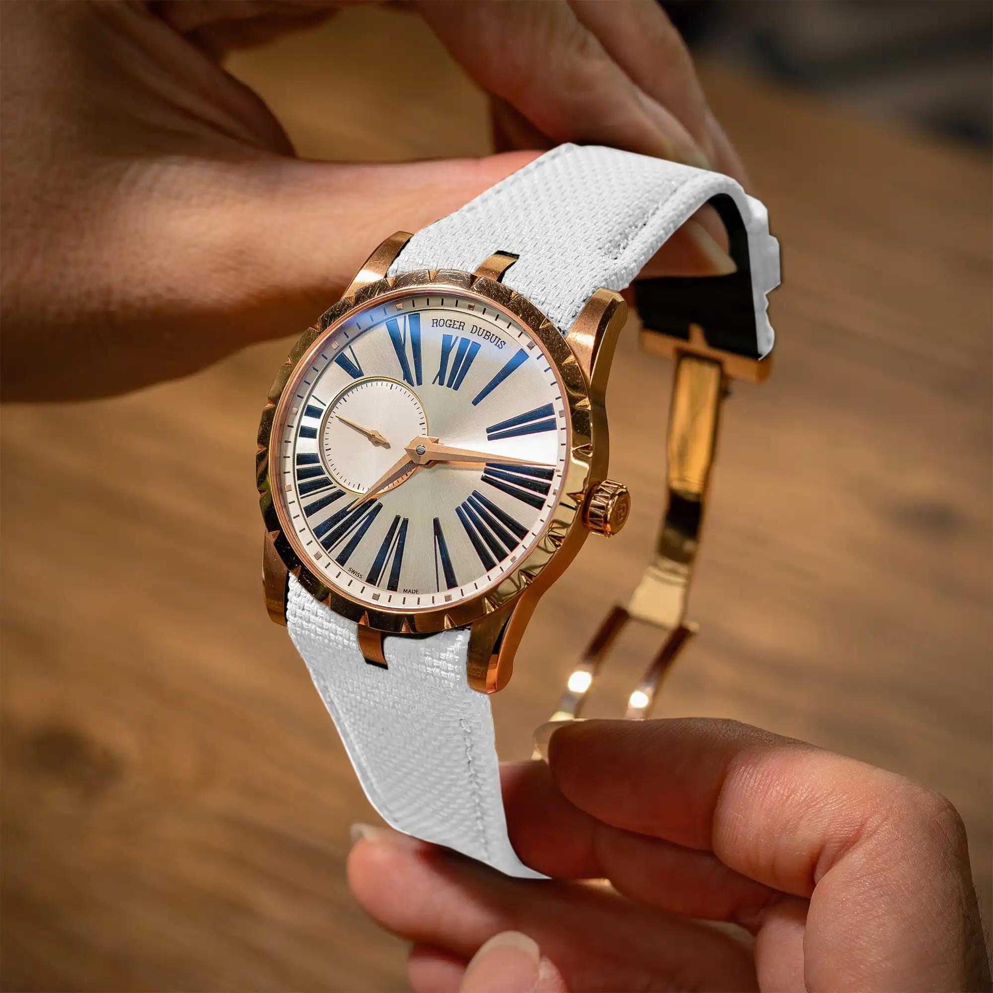 White Sailcloth – Roger Dubuis Watch Strap