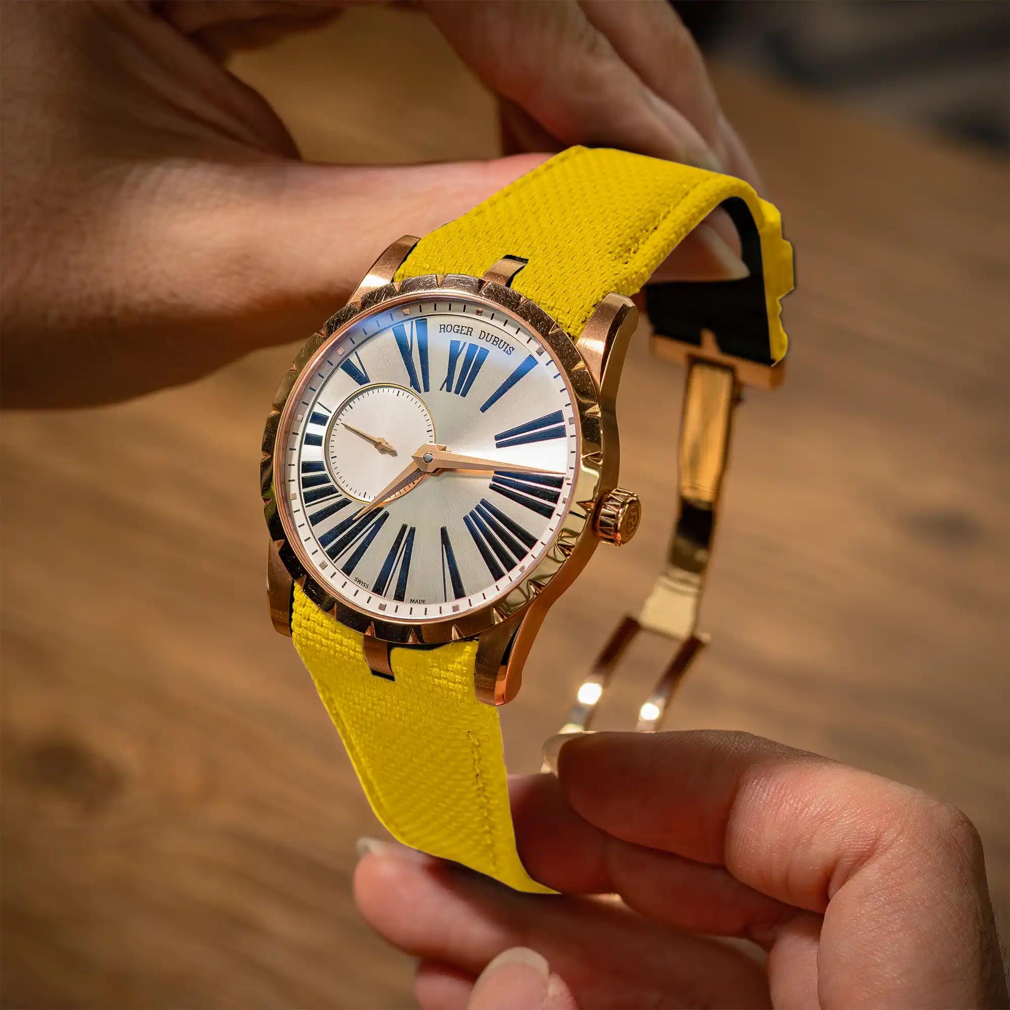 Yellow Sailcloth – Roger Dubuis Watch Strap