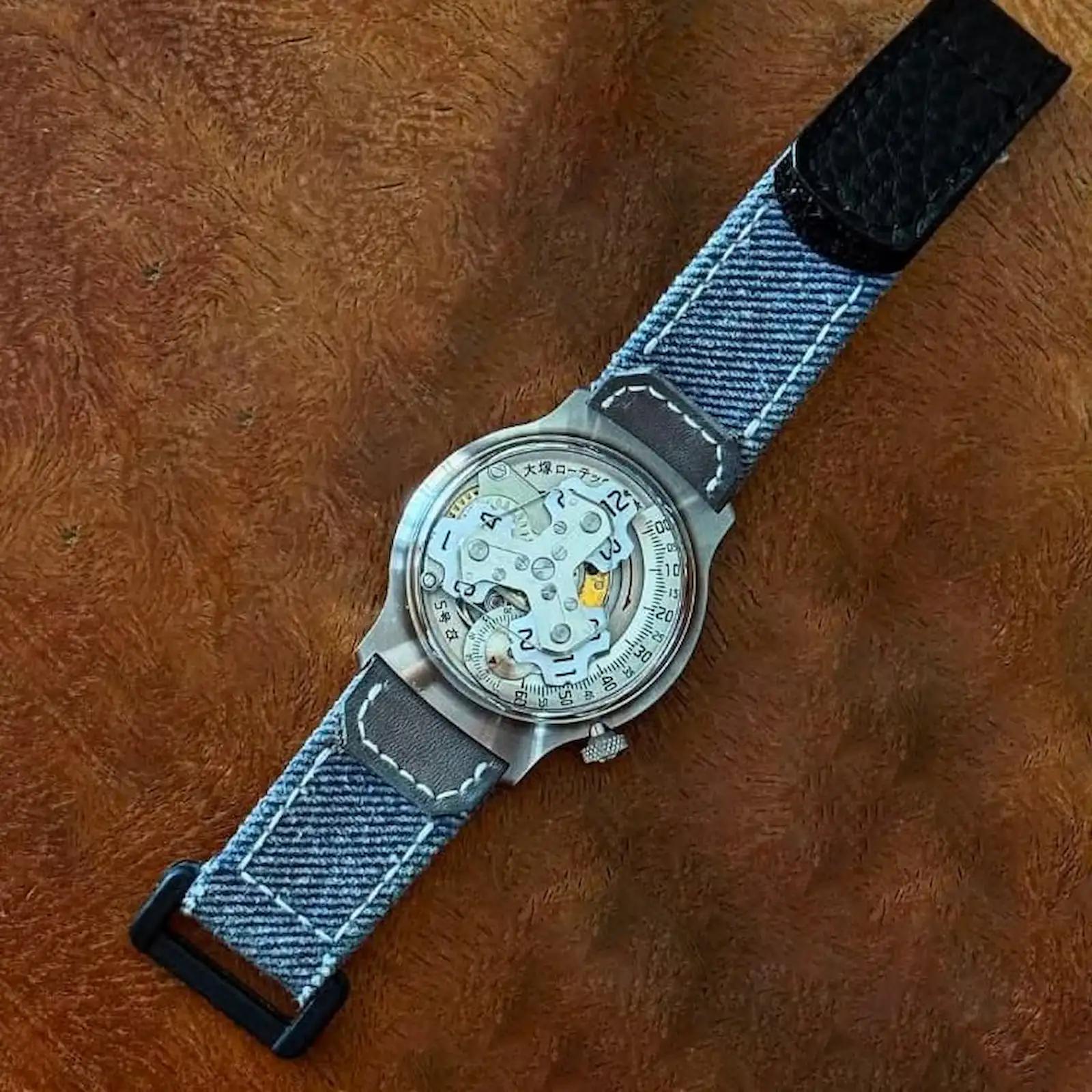 Wild West Blue-Grey Denim with Hook & Loop – Denim Watch Strap