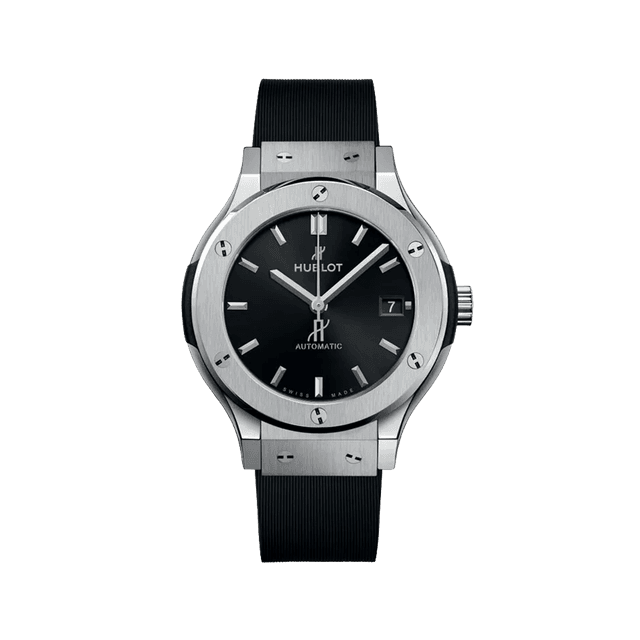 Classic Fusion Titanium, 38mm, Black dial, Black Rubber Strap