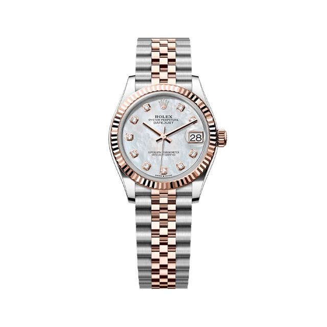 Datejust 31mm, st/rg, White MOP 10rd dial, Jubilee Bracelet