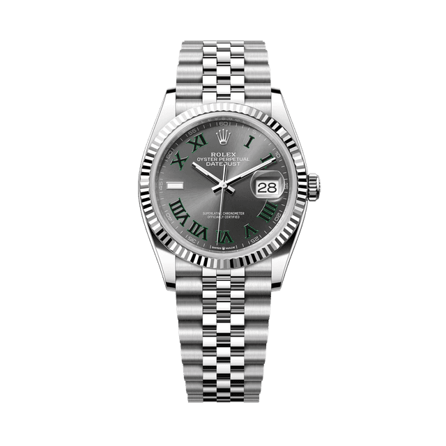 Datejust 36mm, st/wg, Wimbledon dial, Jubilee Bracelet