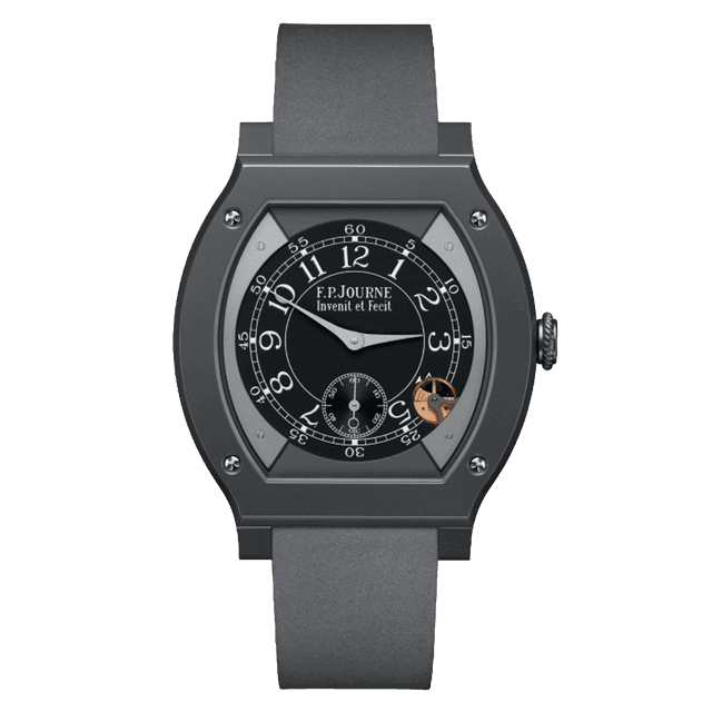 Elegante Cal 1210 48mm, Titalyt, Black Dial, BLACK Rubber