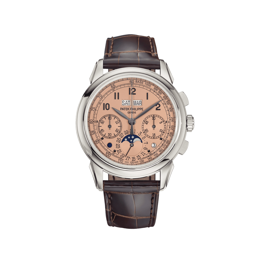 Grand Complication Pepertual Cal. Chrono 41mm, PT, Golden Opaline dial, Brown croco strap