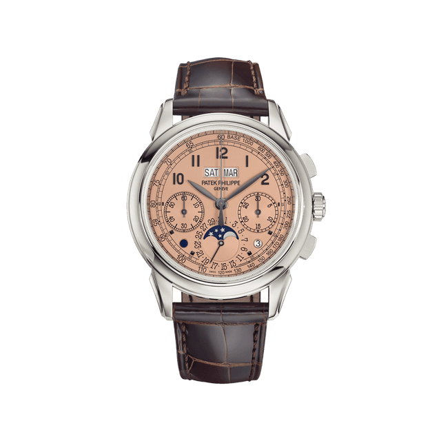 Grand Complication Pepertual Cal. Chrono 41mm, PT, Golden Opaline dial, Brown croco strap