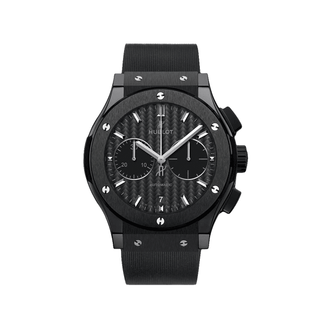 Classic Fusion Chrono Black Magic Ceramic, 42mm, Black dial, Black Rubber Strap