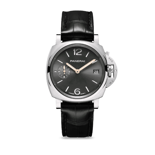 LUMINOR DUE 38 P900 STEEL AUTOMATIC LEATHER GREY X0215/2000