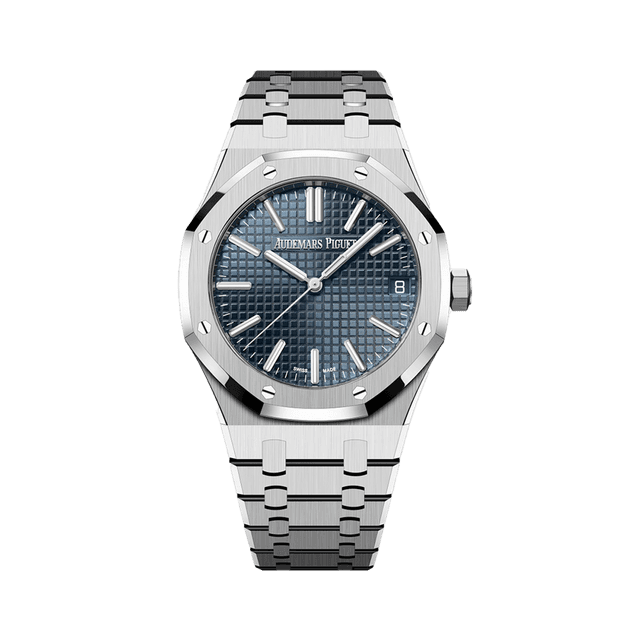 Royal Oak 41mm, Steel, Blue dial, Bracelet