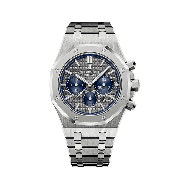 Royal Oak Chronograph 41mm, Ti/Pt, Grey/Blue dial, Bracelet, Limited 500