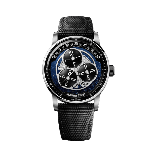 Code 11.59 Starwheel 41mm, WG/Ceramic, Blue Aventurine dial, Black Rubber