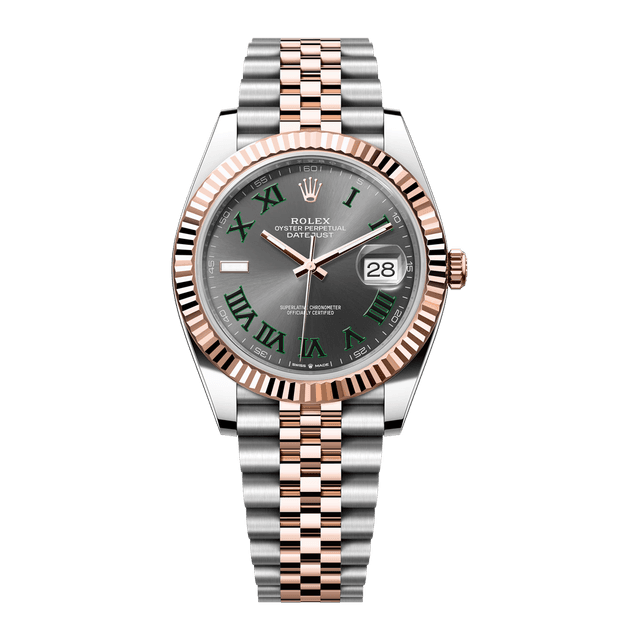 Datejust II 41mm, st/rg, Wimbledon dial, Jubilee Bracelet