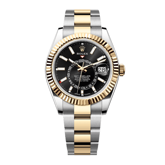 Sky Dweller Steel/YG MK2, Black dial, Oyster Bracelet